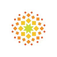 Abstract Square Molecule Logo Template Illustration Design. EPS 10. vector