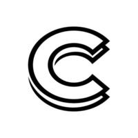 Abstract Unique C Letter Logo Template Illustration Design. EPS 10. vector