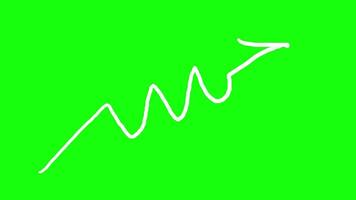 animated white arrow in a green screen background, animated arrow is suitable for direction symbols. video