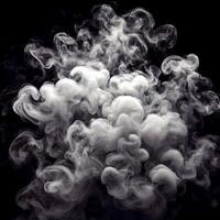 Cinematic wall of endless smoke clouds fog overlay with Steam Loop video