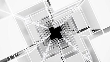 Matrix of cubes forming the mas sign on an abstract and minimalist white background.Matrix of cubes forming the mas sign on an abstract and minimalist white background-012 video