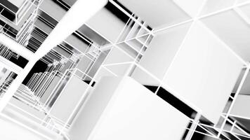 Matrix of cubes forming the mas sign on an abstract and minimalist white background.Matrix of cubes forming the mas sign on an abstract and minimalist white background-007 video