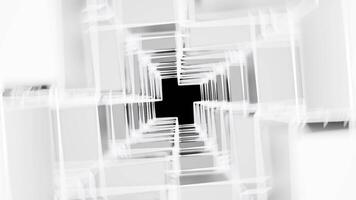 Matrix of cubes forming the mas sign on an abstract and minimalist white background.Matrix of cubes forming the mas sign on an abstract and minimalist white background-002 video
