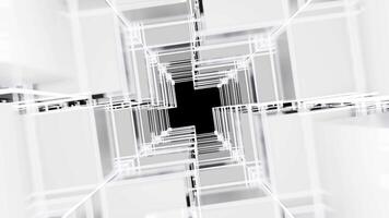 Matrix of cubes forming the mas sign on an abstract and minimalist white background.Matrix of cubes forming the mas sign on an abstract and minimalist white background-005 video