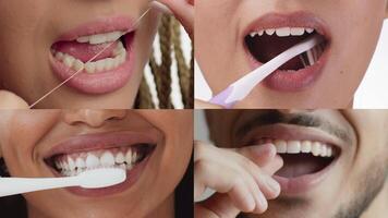 Four women of different backgrounds participate in skin care routines, showcasing various beauty techniques. Each displays their unique approach to self-care through diverse methods. video
