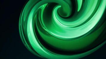 Intricate patterns of glossy green swirl and blend together, forming a captivating abstract design. video