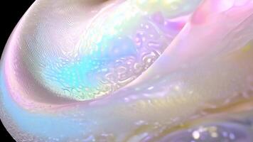This stunning visual features a flowing abstract swirl with glossy textures and a captivating blend of vibrant colors. The design creates a mesmerizing and immersive experience for viewers. video