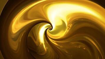 A swirling, glossy pattern in rich golden hues creates an abstract visual experience that captivates viewers with its fluid motion and elegance. video