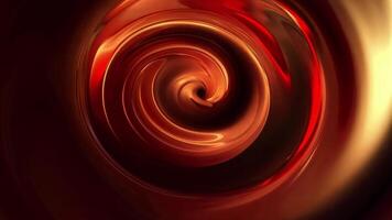 Dynamic swirling patterns in rich red and orange shades create an abstract look. This glossy design captivates with its smooth transitions and vivid colors, evoking a sense of movement. video