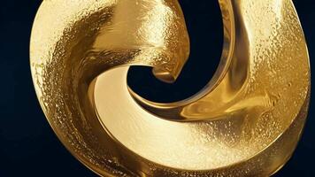An abstract composition features a glossy swirl in vibrant colors, creating a dynamic visual effect. The shiny surface reflects light beautifully, enhancing its intricate details. video