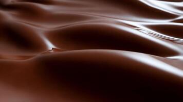 Abstract flowing wave with smooth liquid chocolate texture, featuring rich dark brown tones and a glossy, appetizing shine video