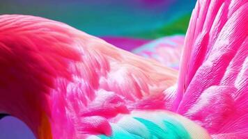 Abstract flowing wave with radiant flamingo feather texture, featuring vibrant pink tones and soft color transitions for a delicate, tropical look video