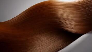 Flowing abstract wave with silky chestnut brown texture resembling horse mane, featuring smooth highlights and a soft, elegant appearance video
