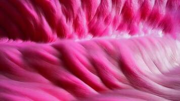 Abstract flowing wave with radiant flamingo feather texture, featuring vibrant pink tones and soft transitions for a delicate, elegant effect video