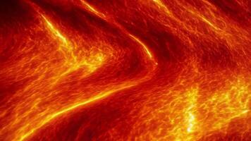 Abstract wave background featuring molten lava texture effect, vivid fiery orange and deep red tones with glowing, dynamic veins, rendered in 3d video