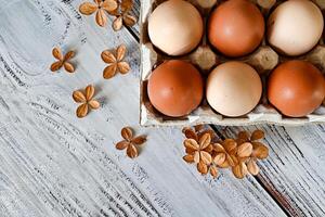 This image would be perfect for a blog post about Easter, spring recipes, or healthy eating. It could also be used in a cookbook, or as a greeting card. photo