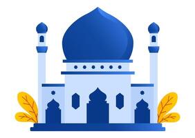 Gradient Mosque with Modern Architectural Touch vector