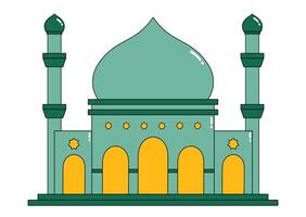 Abstract and Colorful Mosque Design vector