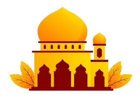Gradient Artistic Mosque Artwork vector