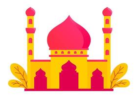 Gradient View of Majestic Mosque vector