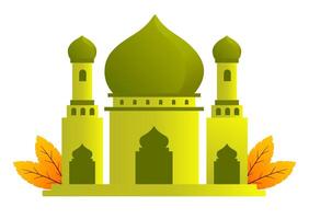 Gradient Minaret and Mosque Artwork vector