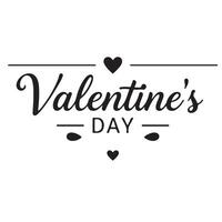 Valentine's day text on a white background vector