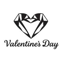 Valentine's day logo with a heart vector