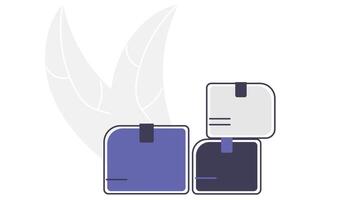 Minimal concept boxes for logistics and delivery flat design vector