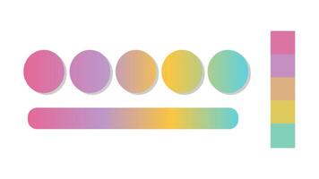 Abstract gradient background with Hot Pink, Lilac, Gold, Cyan color palette. Abstract illustration with gradient blur design. Blurred colored abstract background. Colorful gradient illustration vector