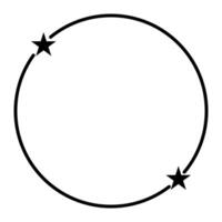 circle border with stars vector
