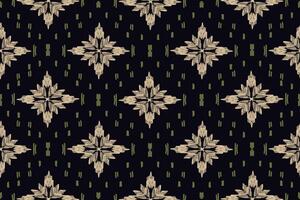 Seamless pattern, traditional ethnic pattern on black background vector