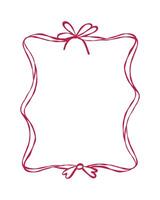 Decorative empty frame design featuring ribbon details suitable for invitations or creative projects vector