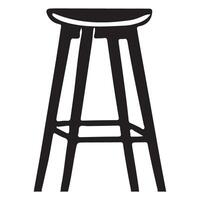 Classic Silhouette design Illustration of a Simple Bar Stool vector
