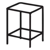 Simple Silhouette Illustration of a Two Tiered Side Table vector