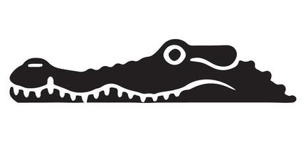 Alligator Head Silhouette Graphic Design Element vector