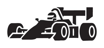 Dynamic Silhouette Illustration of a Formula Race Car vector