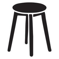 Simple Silhouette Three-Legged Stool for Minimalist Style vector