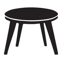 Silhouette Small Round Table Design for Modern Spaces vector