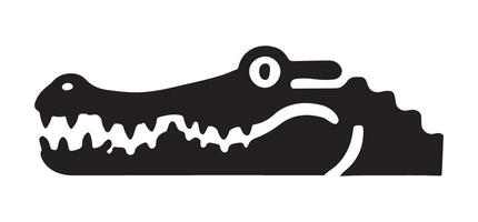 Alligator Head Silhouette Graphic for Your Projects vector
