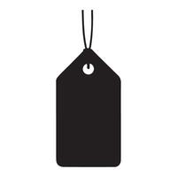 Blank Black Price Tag Silhouette design Illustration vector