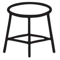 Simple Round Plant Stand Silhouette vector