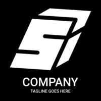 Abstract number 5 logo in square shape. Sports edition. This cool pro logo is suitable for tshirts, hats, etc. vector