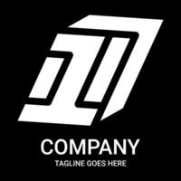 Abstract number 1 logo in square shape. Sports edition. This cool pro logo is suitable for tshirt, hats, etc. vector