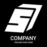 Abstract number 5 logo in square shape.. Sports edition. This cool pro logo is suitable for tshirts, hats, etc. vector