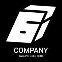 Abstract number 6 logo in square shape. Sports edition. This cool pro logo is suitable for tshirts, hats, etc.. vector