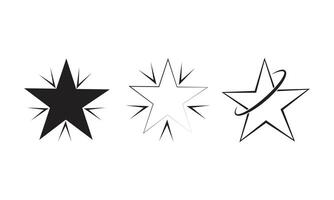 Elegant Star Icons with Sparkle and Shine Effects, Perfect for Graphic Projects vector