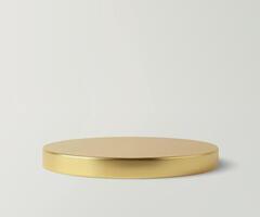 Gold Circular Platform on Light Background vector