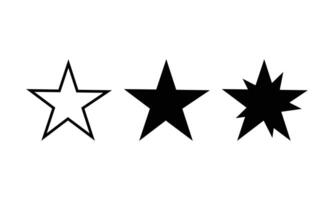 Minimalist Star and Glitter Icons Monochrome Illustrations for Graphic Design vector