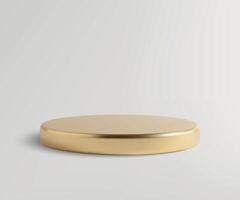 Minimalist Gold Circular Platform on Light Background vector