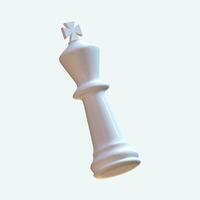 Chess King Piece White 3D Render Angles View With Background photo